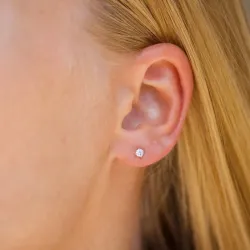 3,5 mm oorsteker in 9 karaat goud met zirkoon - Gold Collection