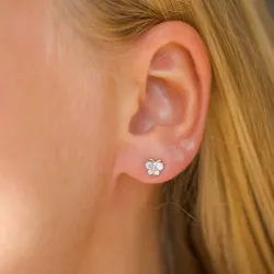 vlinder oorbellen in 9 karaat goud met zirkoon - Gold Collection