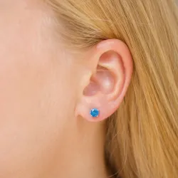 rond oorsteker in 9 karaat goud met zirkoon - Gold Collection