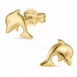 dolfijn oorbellen in 9 karaat goud