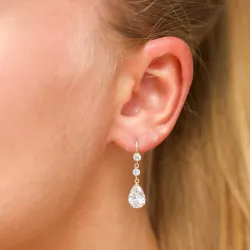 druppel oorbellen in 9 karaat goud met zirkoon - Gold Collection