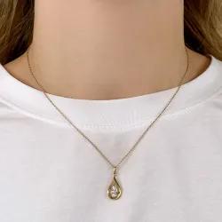 druppel hanger in 9 karaat goud - Gold Collection