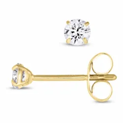 3 mm oorsteker in 9 karaat goud met zirkoon - Gold Collection