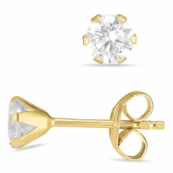 4 mm oorsteker in 9 karaat goud met zirkoon - Gold Collection