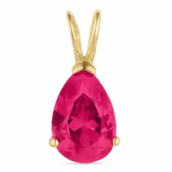 druppel pink hanger in 9 karaat goud