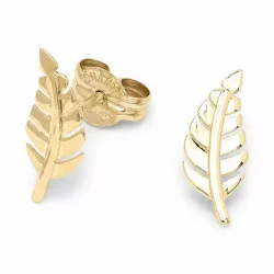 blad oorsteker in 9 karaat goud - Gold Collection