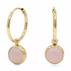 12,5 mm creool in 9 karaat goud met synthetisch kwarts - Gold Collection