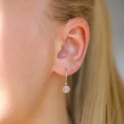 12,5 mm creool in 9 karaat goud met synthetisch kwarts - Gold Collection