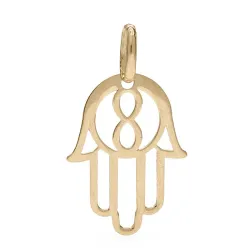 hamsa hand hanger in 9 karaat goud