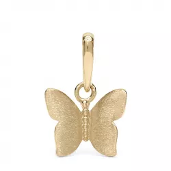 Mat vlinder hanger in 9 karaat goud