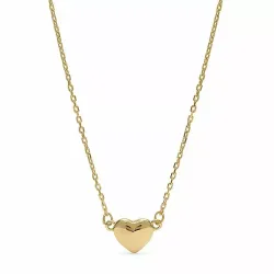 eenvoudige hart hanger met ketting in 9 karaat goud - Gold Collection