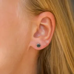 rond oorsteker in 9 karaat goud met zirkoon - Gold Collection