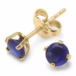 rond oorsteker in 9 karaat goud met zirkoon - Gold Collection