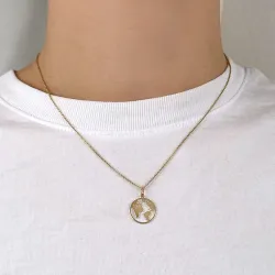world hanger in 9 karaat goud