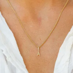 letter a hanger in 9 karaat goud - My Letter