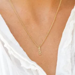 letter b hanger in 9 karaat goud - My Letter