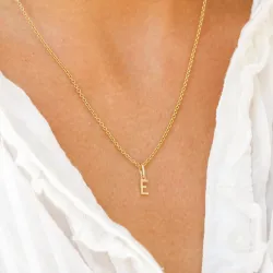 letter e hanger in 9 karaat goud - My Letter