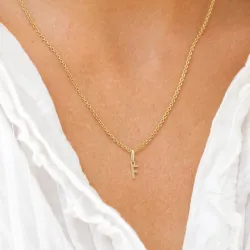 letter f hanger in 9 karaat goud - My Letter