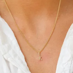 letter k hanger in 9 karaat goud - My Letter