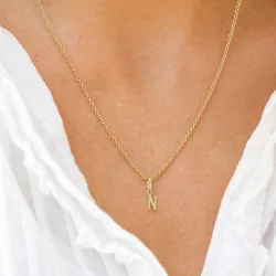 letter n hanger in 9 karaat goud - My Letter