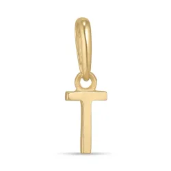 letter t hanger in 9 karaat goud