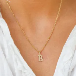 letter b hanger in 9 karaat goud - My Letter