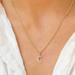 letter c hanger in 9 karaat goud - My Letter