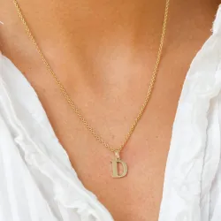 letter d hanger in 9 karaat goud - My Letter