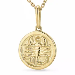 sterrenbeeld schorpioen ketting in verguld sterlingzilver met hanger in 9 karaat goud - Gold Collection