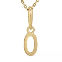 letter o ketting in verguld sterlingzilver met hanger in 9 karaat goud - My Letter