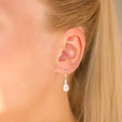 druppelvormige oorbellen in 14 karaat goud met zirkoon - Gold Collection