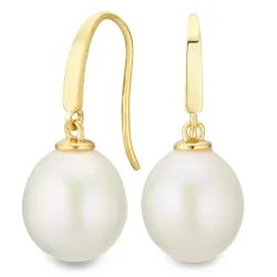 9-9,5 mm parel oorbellen in 14 karaat goud - Gold Collection