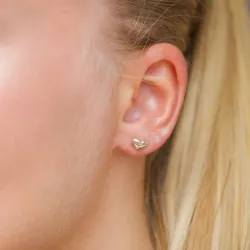 hart oorbellen in 14 karaat goud - Gold Collection