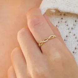 diamant ring in 14 karaat goud 0,15 ct
