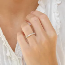 diamant ring in 14 karaat goud 0,75 ct