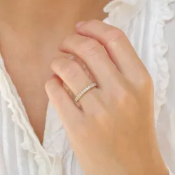 briljant mémoire ring in 14 karaat goud 0,49 ct