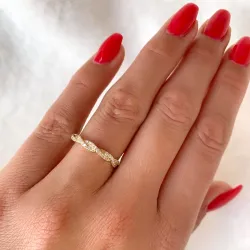 diamant ring in 14 karaat goud 0,25 ct