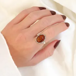 barnsteen ring in zilver