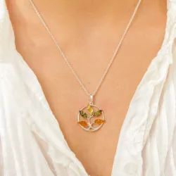 barnsteen hanger in zilver