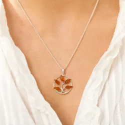 barnsteen hanger in zilver