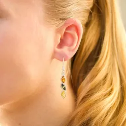 barnsteen oorbellen in zilver