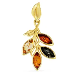 barnsteen hanger in verguld sterlingzilver