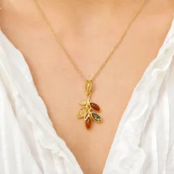 barnsteen hanger in verguld sterlingzilver