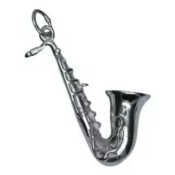 Saxofoon hanger in zilver