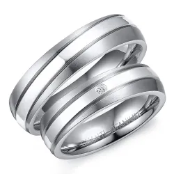 trouwringen in titanium en zilver