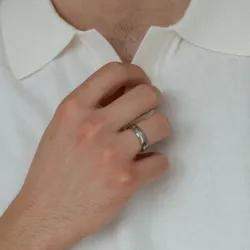 ring in titanium en zilver