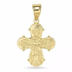 16 x 27 mm dagmarkruis in verguld sterlingzilver - Amoré