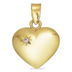 11,5 x 13,5 mm hart hanger in 8 karaat goud - Amoré