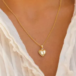 11,5 x 13 mm hart hanger in 14 karaat goud - Amoré