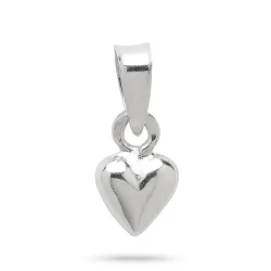 5,5 x 8,5 mm hart hanger in zilver - Amoré